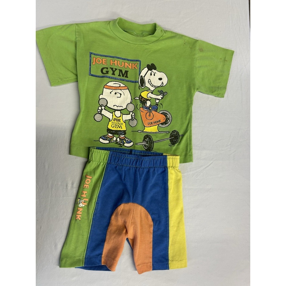 Vintage Toddler Joe Hunk Gym Peanut Character Outfit Size Medium